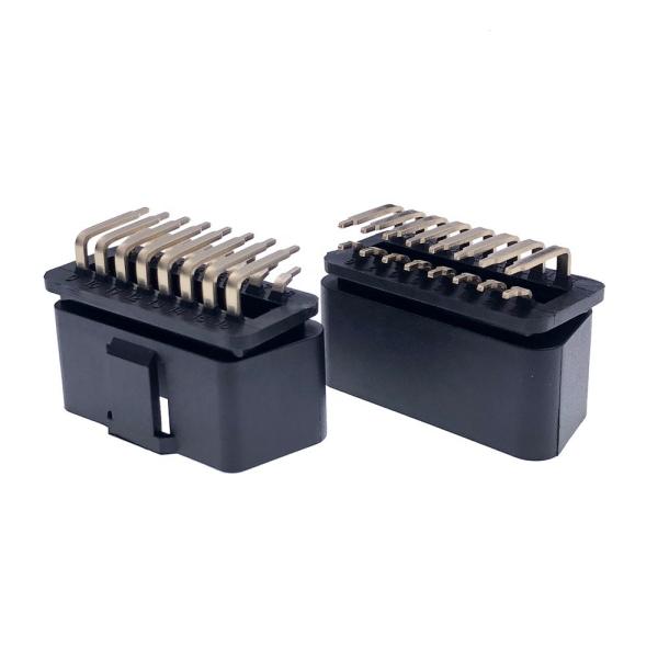 All Cars Applications Compatible 16 Pin OBD2 Connector for PCB Made of PA66 GF Material