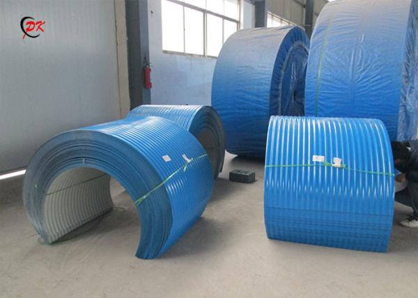 Metal Steel Conveyor Belt Covers Long Distance Loading Wind Proof Curved