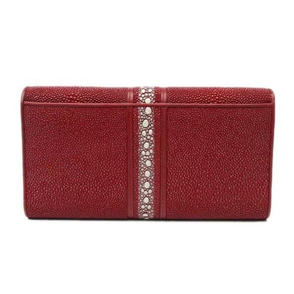 Stingray Skin Unisex Men Long Trifold Wallet Large Male Card Holders Genuine Leather Deep Blue Female Large Clutch Purse