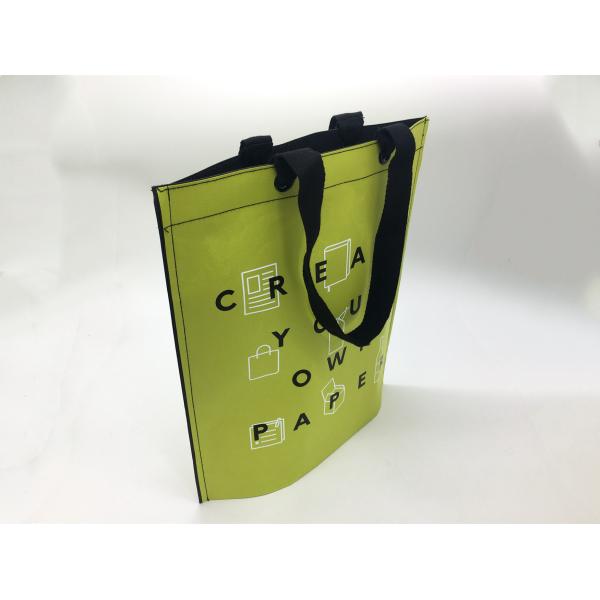 Recyclable Green Hand Sewn Paper Bags / 35x40cm Sewn Open Mouth Paper Bags