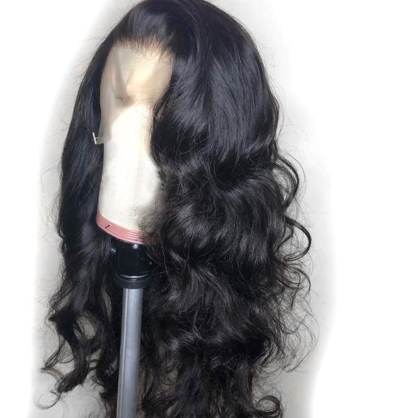 8 Full Lace Human Hair Wigs For Black Women / Transparent Body Wave Lace Wig
