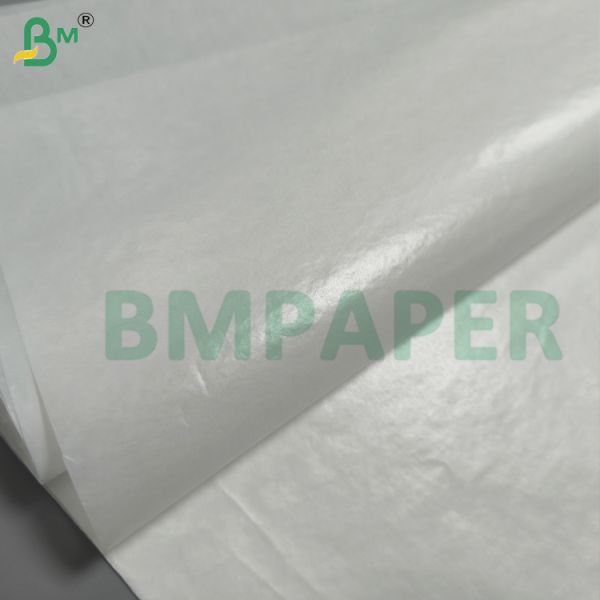 38 - 90gsm White Glassine Paper For Food Packaging Grease & Oil Resistance