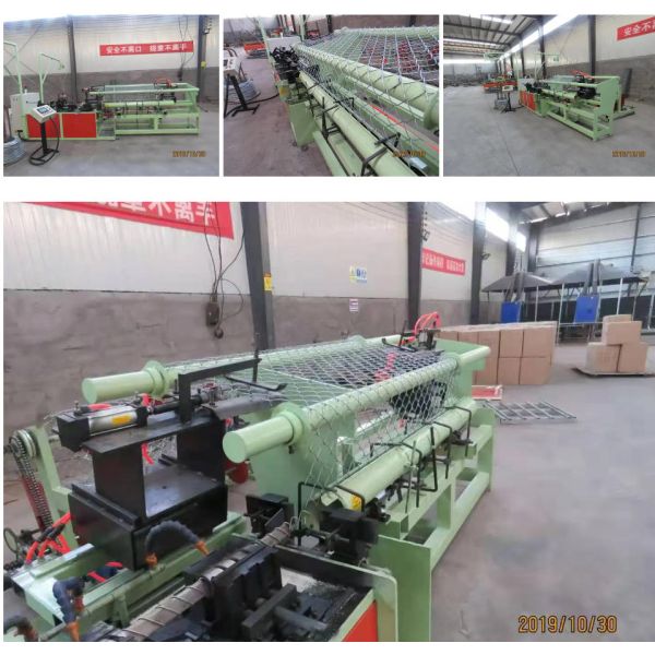 OEM Size Full Automatic High Speed Double Wires Mesh Chain Link Fence Machine