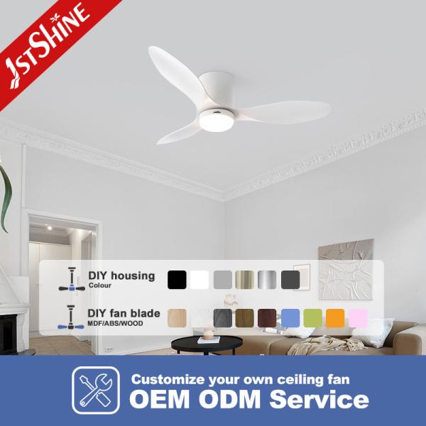 6 Speed Plastic Ceiling Fan White Finished Electric Fan with motor