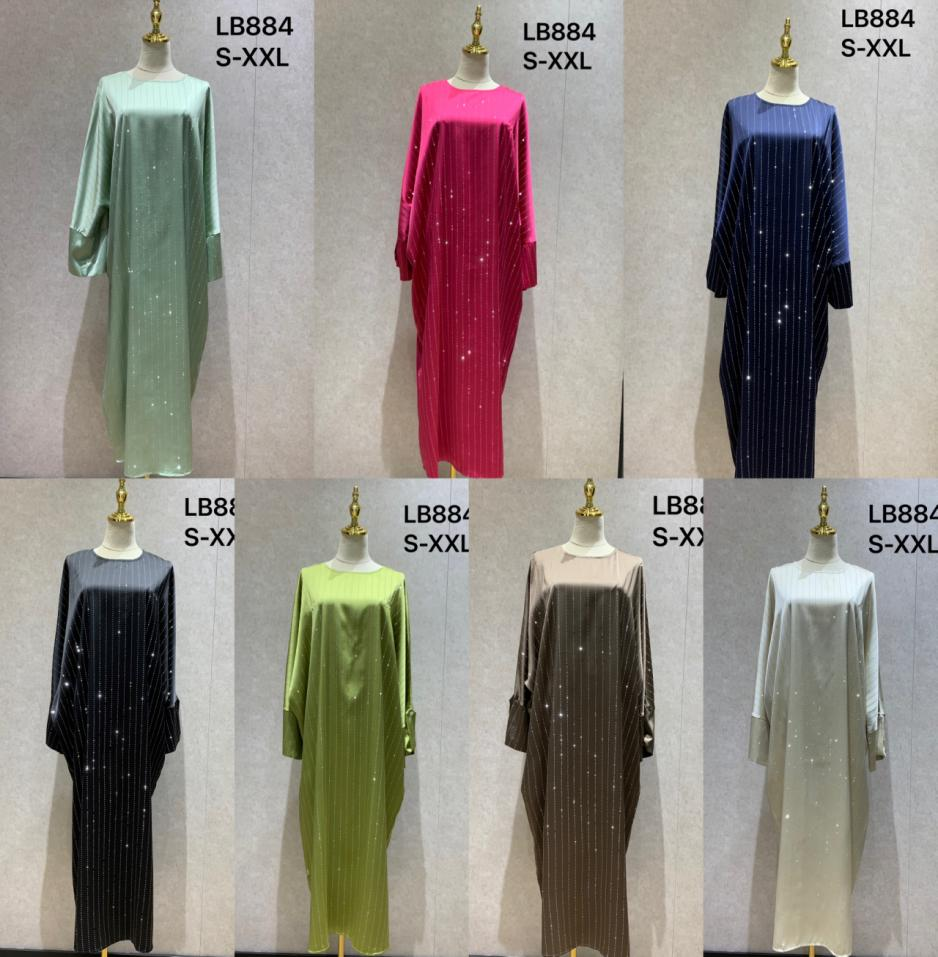 Middle Eastern Modest Wear LB884 Sparkle Stripe Oversized Maxi Abaya