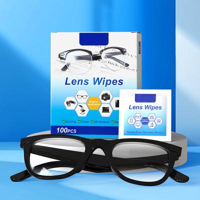 Pre-moistened Individually Wrapped Sracth-Free Streak-Free Eye Glasses Cleaner Wipes