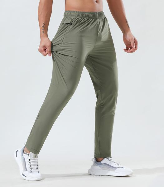                  Sports Quick Dry Pants Men Summer Loose Thin Ice Silk Outdoor Running Fitness Yoga Casual Training Pants             
