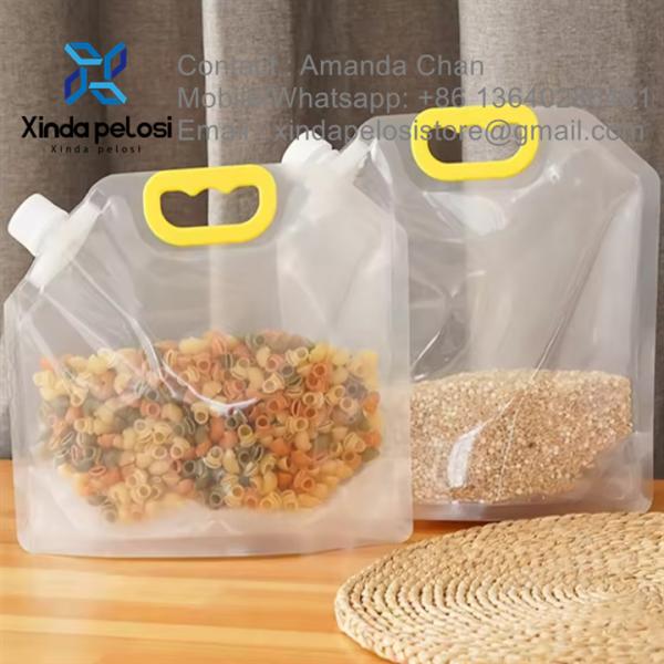 Aceitar custom Stand Up Pouch Bag com grande capacidade de plástico Stand Up Pouches para embalagem de suco