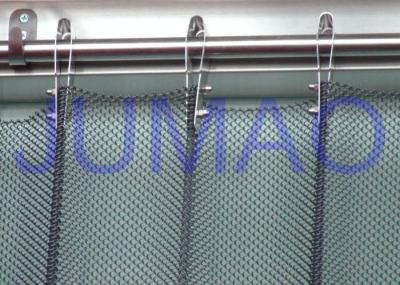 Fireproof Silver Metal Mesh Curtains Metal Coil Drapery For Exhibition Blinds