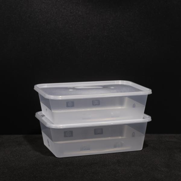 Leakproof 500ml Polypropylene Lunch Box Stackable Printed Snap On Lid For Fruit