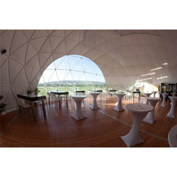Construction Of Big Geodesic Dome Tent , Steel Structure Outdoor Dome Tent