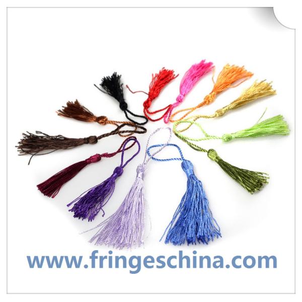 Fashion fluorescent mini tassels trimming fringe for pillow and graduation cap decoration