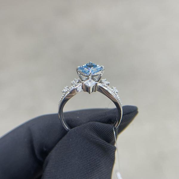 Иги Сертификат 1.03ct Женская Лабораторно выращенные бриллиантовые кольца Принцесса резка