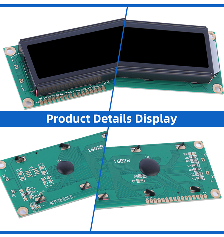 BTN Black Film 1602B Character Dot Matrix Screen 2*16 LCD Character LCD Module Display Screen