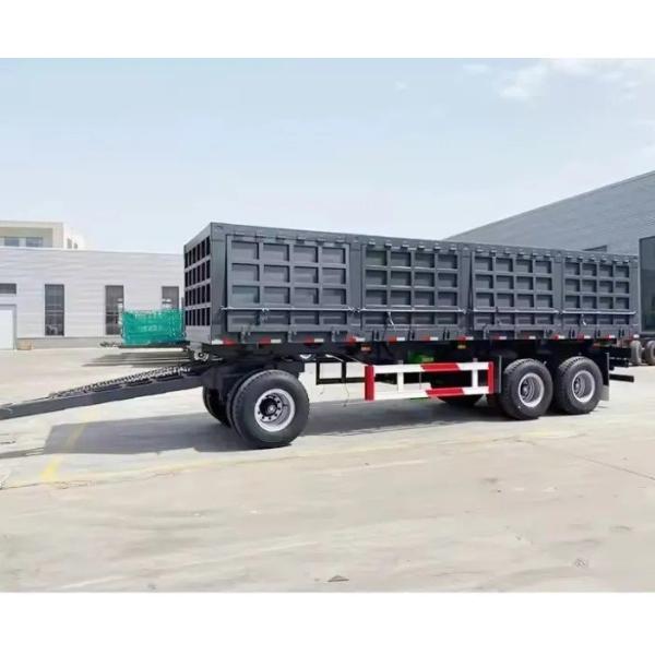 500mm Q345 Carbon Steel Draw Bar Side Wall Full Trailer for 40-100 Tons Load Capacity