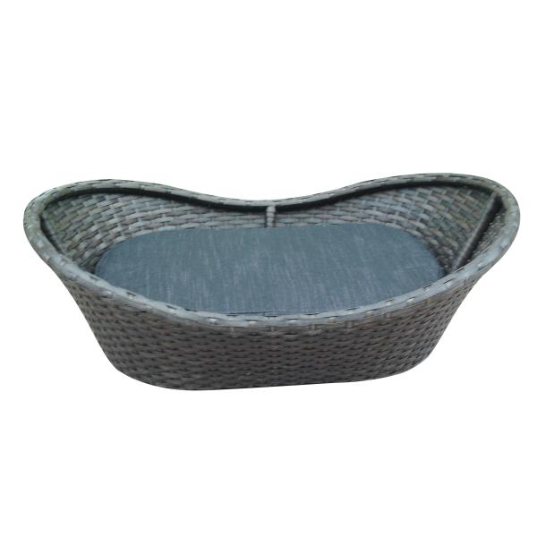 Wicker Basket Dog Bed Brown Bath Tub Plastic Rattan Woven Cat Bed House Wooden Foot Pet Pet Cage