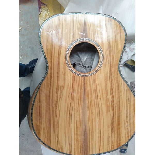 AAAA all Solid custom olive wood OM style custom guitar Gotoh tuner peg acoustic electric guitar