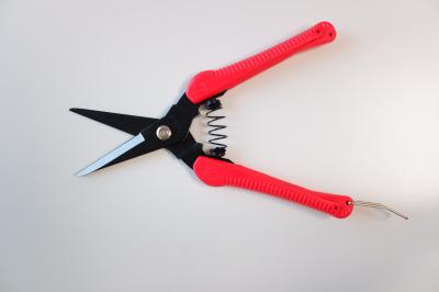 Ciseaux de filet de pêche à manches en plastique rouge