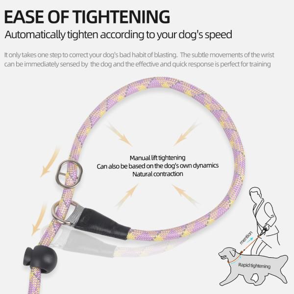 Pet Nylon Adjustable Leash No Hand-Tightening Dog Explosion-Proof Reflective Integrated Dog Leash