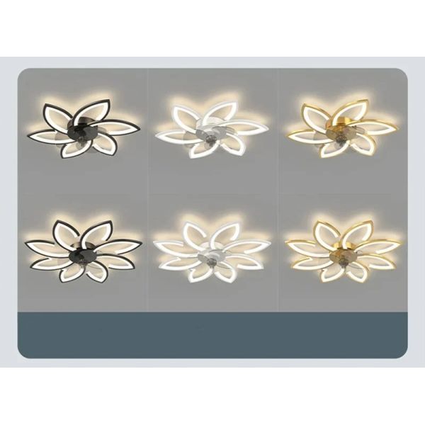 Remote Control Living Dining Table Room Bedrooms Fan Lighting Fixtures Petals led Ceiling fan light(WH-CLL-57)