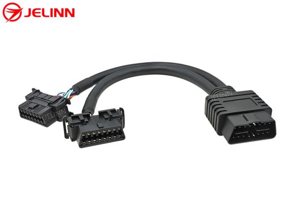 OBD2 Splitter Y Cable With 16-core 20AWG Thick Wires for Kia Hyundai Dodge Jeep Nissan Toyota Mitsubishi Suzuki Lexus Infiniti