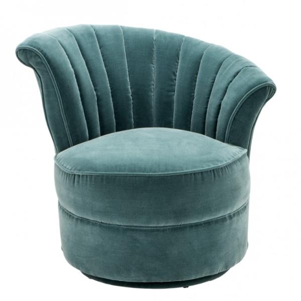 popular new design velvet fabric round upholstery single seat lounge chair for living room event party