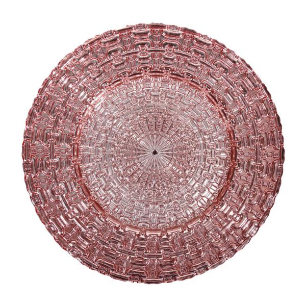 China High Quality Color Decoration Glass Charger Plate for Dinnerware