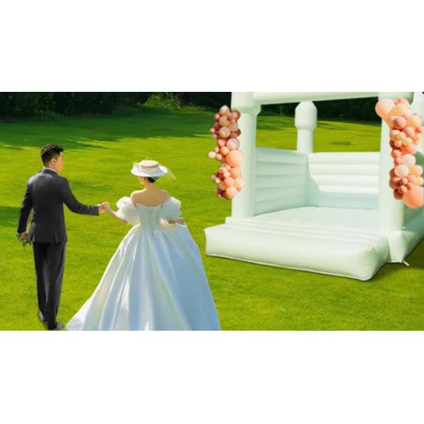 Party Rental Equipment White Bounce House Jumping Castle Inflatable Bouncer