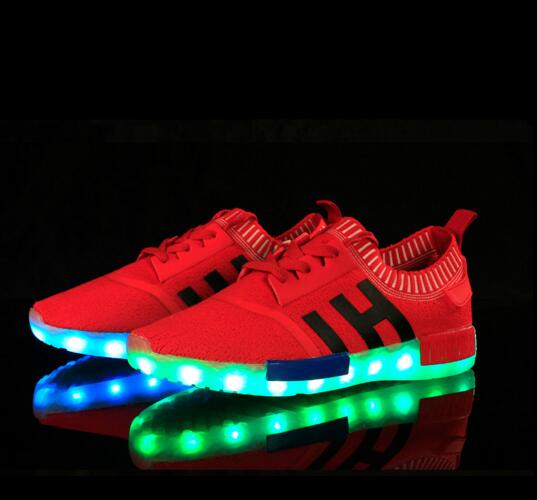 Rechargeable Flash Neon Light Up Shoes , Remote Control Led Shoes For Men