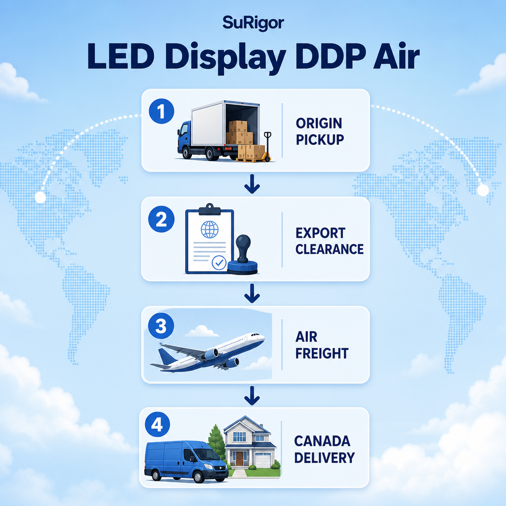 SURIGOR DDP Air Freight with 3-6 Days Door-to-Door Delivery, Customs Clearance Included, and High-Value Cargo Protection