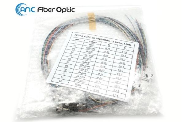 Multimode Single Mode Fiber Pigtails LSZH 0.9mm FC For Optical Distribution Frames