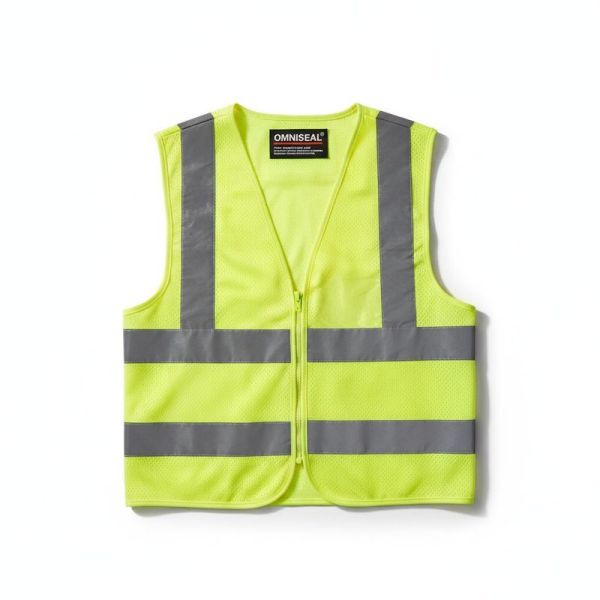 Omniseal Type High Visibility Safety Vest Supplied Sample Reflective Workwear for Construction Roadside Emergency and Industrial