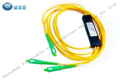 SC APC 1310nm 1550nm do acoplador ótico de único modo do ABS 3m 1X2 FBT
