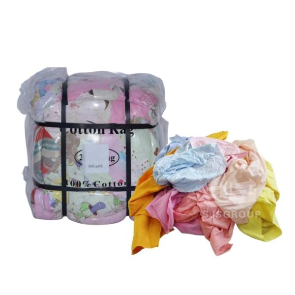 Strong Water Absorbency Cotton Printed T Shirt Cotton Rags Light Color Mixed Wiping Rags