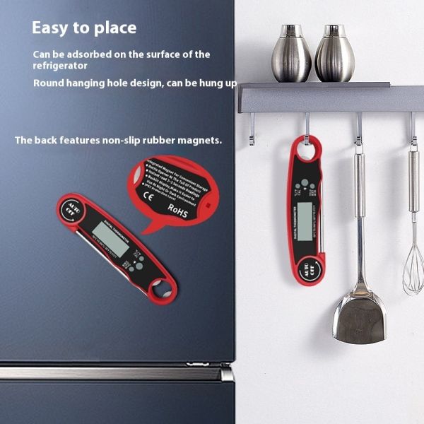Hot Sale Stainless Steel Electronic Thermostat for Kitchen ODM Folding Probe for Precise Control Baking Barbecue Food