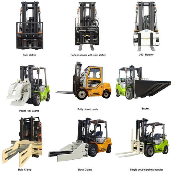 2.5 Ton Electric Forklift Lift Height 3000-5000mm LED Lights for Material Transport