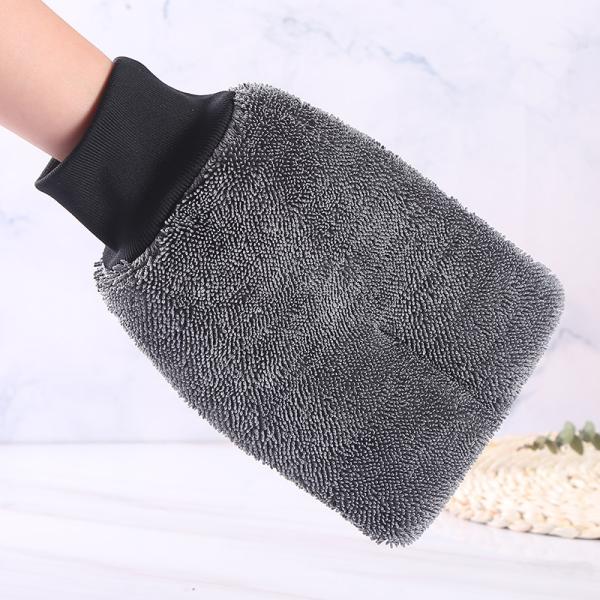 Grey Double Sided  Car Microfiber Towel , Car Wash Sponge