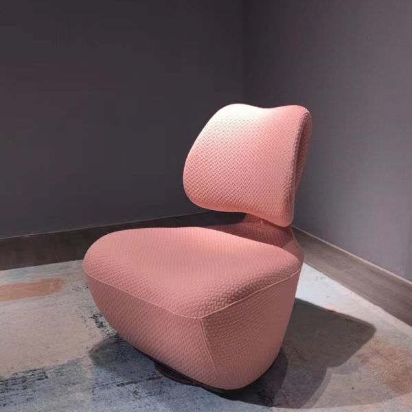 Modern Single Sofa Chair Rebonded Foam Armless Lounge Indoor Stool for Home Hotel Villa Leisure Accent Fabric Chair for Bedroom