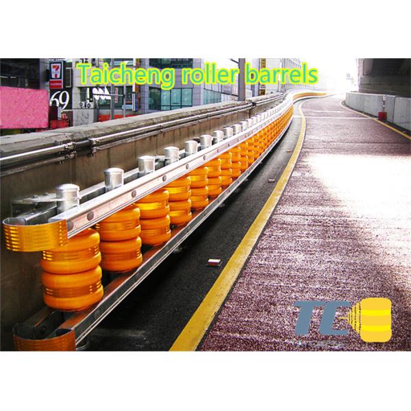 50m Polyurethane Safety Highway Roller Crash Barrier Guardrail System