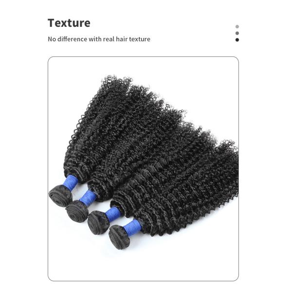 No Knots Kinky Curly 18inch Real Human Hair Bundles 10a Dyed Available