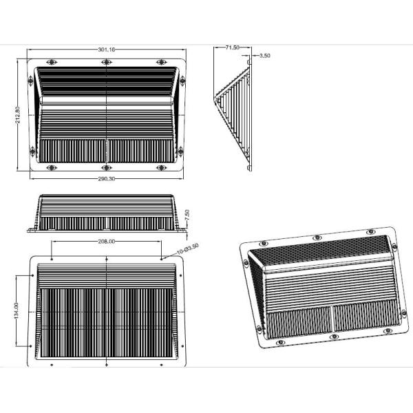 Крышка объектива 300мм ВаллПак света СИД объектива СМД 3030 СИД ПК прозрачная