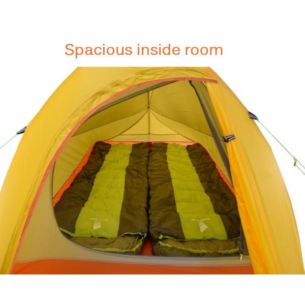 2 Men 3-4 Season 4 Lbs 20D Lightweight Waterproof Dome Backpacking Tent For Camping Hiking Climbing Travel