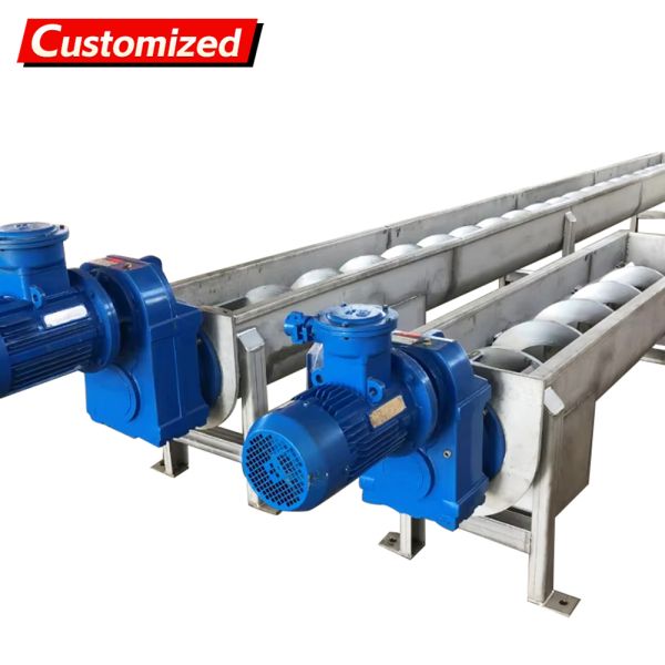 Customized Screw Conveyor Automatic Shaftless Screw Conveyor Tubular Winch Integrated Sludge Conveying and Filter Pressing Equipment For Transporting Sludge Powder and Granular Raw Materials