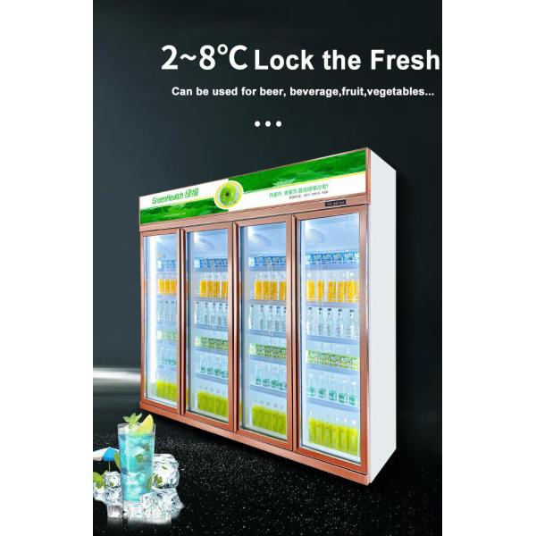 R134a Шампанское стеклянное двери холодильника Ликер холодное питье дисплей холодильное оборудование