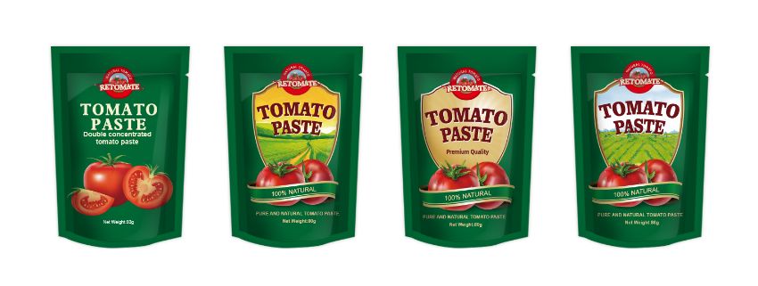 80 грамм Stand-Up Pouch Double-Concentrated Tomato Paste предлагается с уровнем чистоты от 30% до 100%