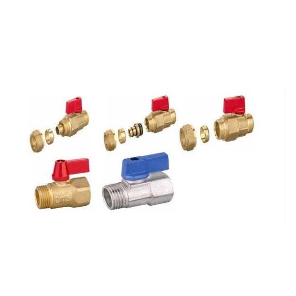 Mini Brass Water Shut Off Valve , Copper Ball Valve For Water Air / Gas