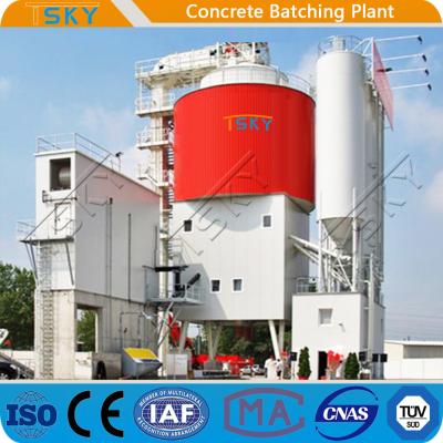 Silo agregado alto do armazenamento que alimenta a planta de tratamento por lotes da torre HLS240