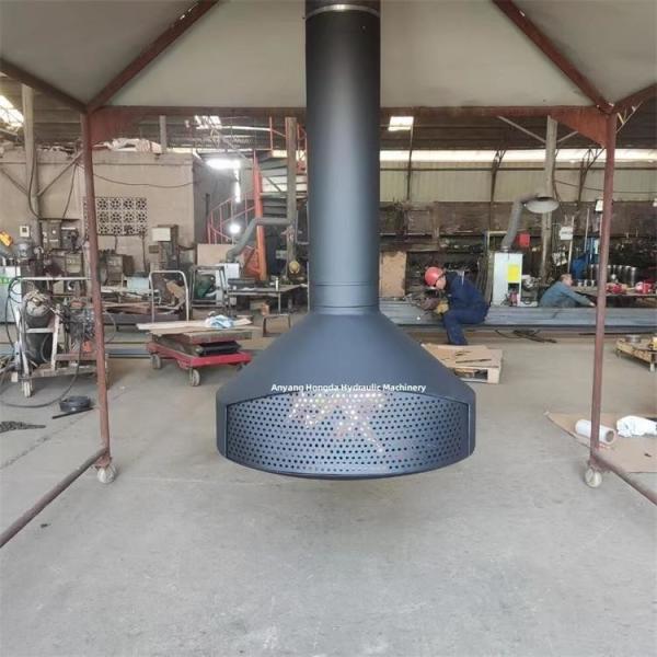 1000mm Hotel Indoor Suspended And Rotating Wood Burning Hanging Fireplace