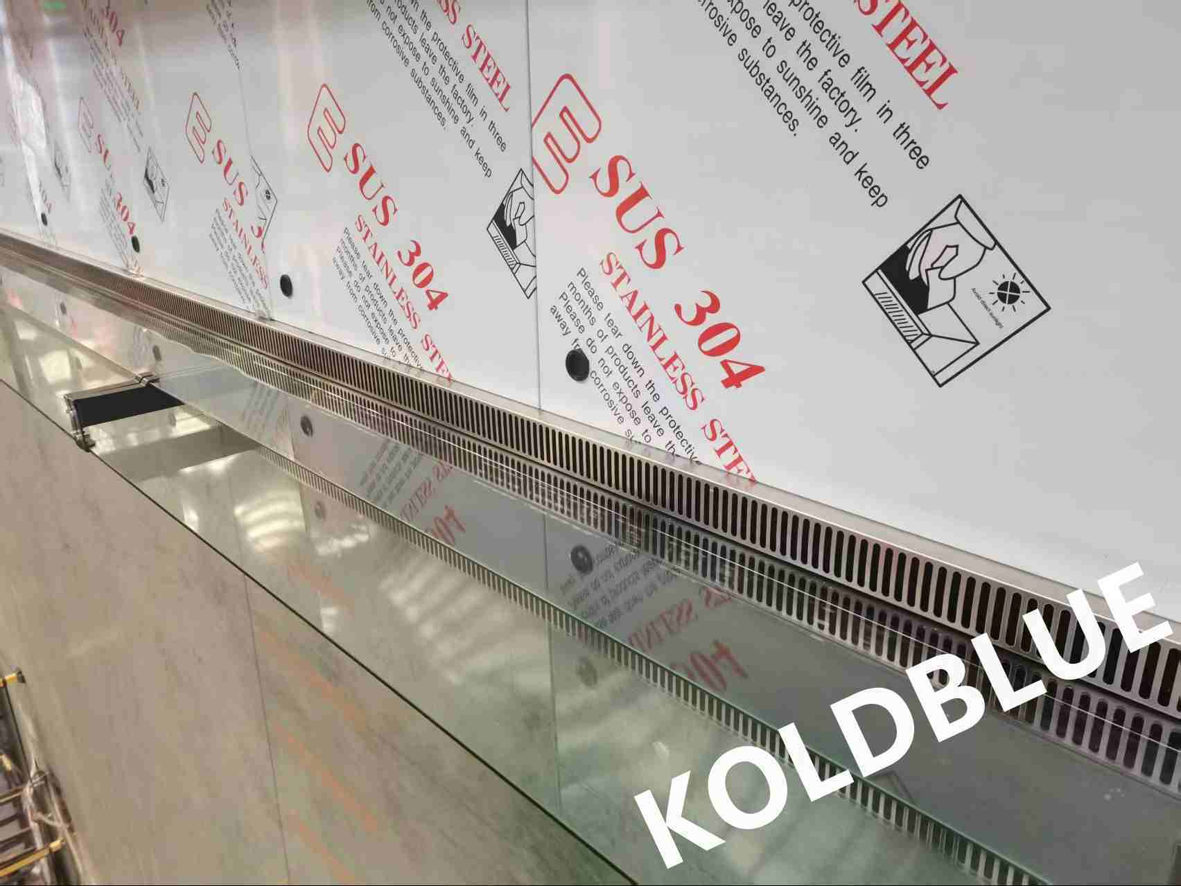 Remote Supermarket Self-service Chilled Counter With Efficient EC Fan Motor