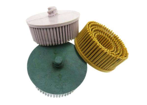 Green Bristle Brush Disc 3 Inch Rubber Abrasive Brush for Burr Rust